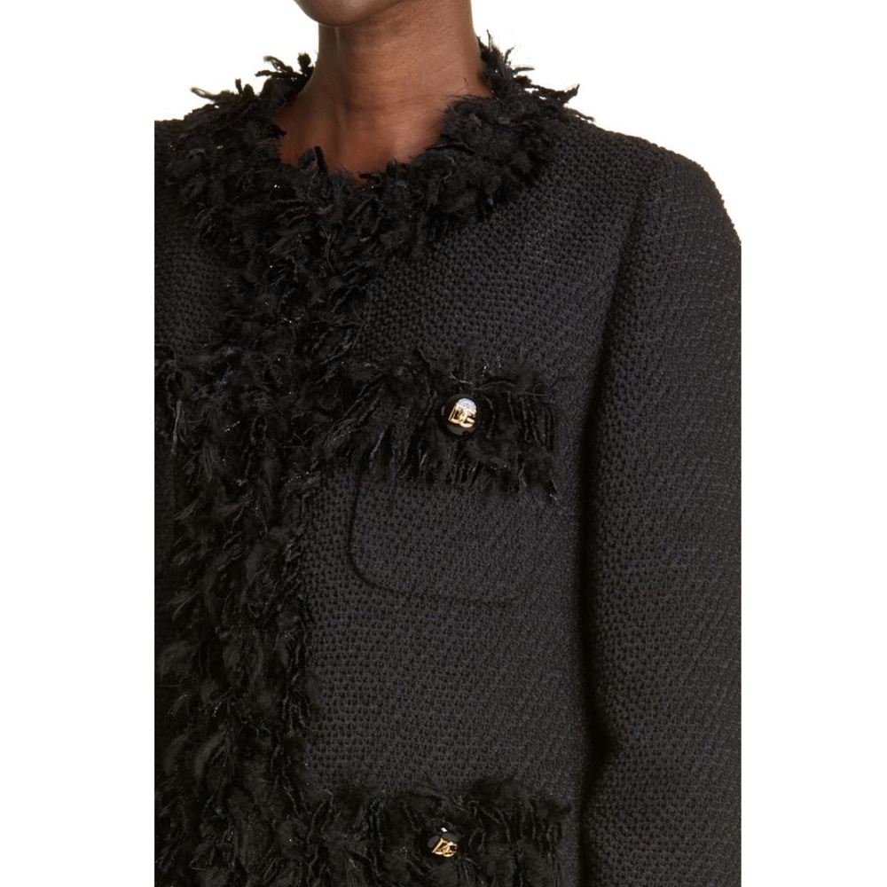 DOLCE & GABBANA Fringe Bouclé Jacket - Picture 4 of 11